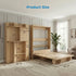 Mjkone Murphy Wall Bed Queen Size,Wall Bed with Shelves,Multifunctional Murphy Bed for Small Space/Bedroom/Guest Room