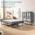 Mjkone Full Size Folding Bed with Mattress,Rollaway Bed for Adults,Foldable Rollaway Bed with Wheels for Bedroom/Guest Room