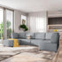 BALUS 120''W U-Shaped Sectional Sofa, 6-Seater Modular Sectional Sofa and Couch for Living Room