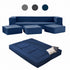 BALUS Modular Sleeper Sofa Bed - Velvet Foldable Sectional Couch, No Assembly, Pet-Friendly & Space-Saving Design