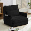 BALUS Futon Sofa Bed, 4-in-1 Corduroy Floor Couch Bed with Folding Mattress, Convertible Sleeper Sofa for Living Room,