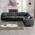 BALUS Modern Sectional Sofa, Linen Fabric Sofa Sleeper, Oversize L-Shaped Sofa Couch for Living Room