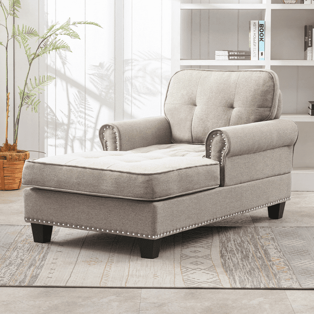 Cecer Modern Sleeper Chair, Durable & Cozy Linen Sofa Bed, Chaise Lounge for Small Space, Living Room