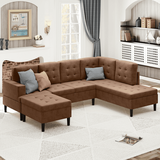 Cecer Modular Sectional Couch, U Shaped Modular Sofa with Storage