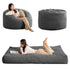 BALUS Convertible 2-in-1 Bean Bag Chair & Bed with Removable Velvet Covers, Memory Foam Giant Bean Bag for Apartment