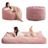 BALUS Convertible 2-in-1 Bean Bag Chair & Bed with Removable Velvet Covers, Memory Foam Giant Bean Bag for Apartment