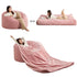 BALUS Convertible 2-in-1 Bean Bag Chair & Bed with Removable Velvet Covers, Memory Foam Giant Bean Bag for Apartment