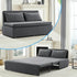 BALUS Corduroy Queen Size Pull Out Sofa Bed Include 2-Pillows, 64" Convertible Loveseat Sleeper Sofa with Pillows and Foldable Mattress