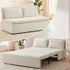 BALUS Corduroy Queen Size Pull Out Sofa Bed Include 2-Pillows, 64" Convertible Loveseat Sleeper Sofa with Pillows and Foldable Mattress