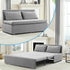 BALUS Corduroy Queen Size Pull Out Sofa Bed Include 2-Pillows, 64" Convertible Loveseat Sleeper Sofa with Pillows and Foldable Mattress
