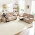 BALUS Recliner Sofa Sets with Storage & Cup Holders - Ergonomic Suede Reclining Couch, Metal Frame, Space-Saving Design,