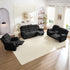 BALUS Recliner Sofa Sets with Storage & Cup Holders - Ergonomic Suede Reclining Couch, Metal Frame, Space-Saving Design,