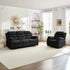 BALUS Recliner Sofa Sets with Storage & Cup Holders - Ergonomic Suede Reclining Couch, Metal Frame, Space-Saving Design,