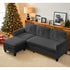 CECER Sectional Sofa with Storage Ottomans, Small L-Shaped Sofa and Corduroy Couch for Living Room