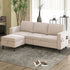 CECER Sectional Sofa with Storage Ottoman, 78'' Convertible L-Shaped Sofa Couch for Living Room&Small Space