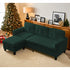 CECER Sectional Sofa with Storage Ottomans, Small L-Shaped Sofa and Corduroy Couch for Living Room