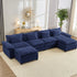CECER 156'' U Shaped Sectional Sofa with Movable Ottomans, Chenille Modular Cloud Couch Sectionals, Deep Seat Couches for Living Room