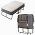 CECER Folding Bed Mattress, Twin Size Rollaway Foldable Bed with Memory Foam Mattress, Metal Guest Bed Dust Cover Not Included