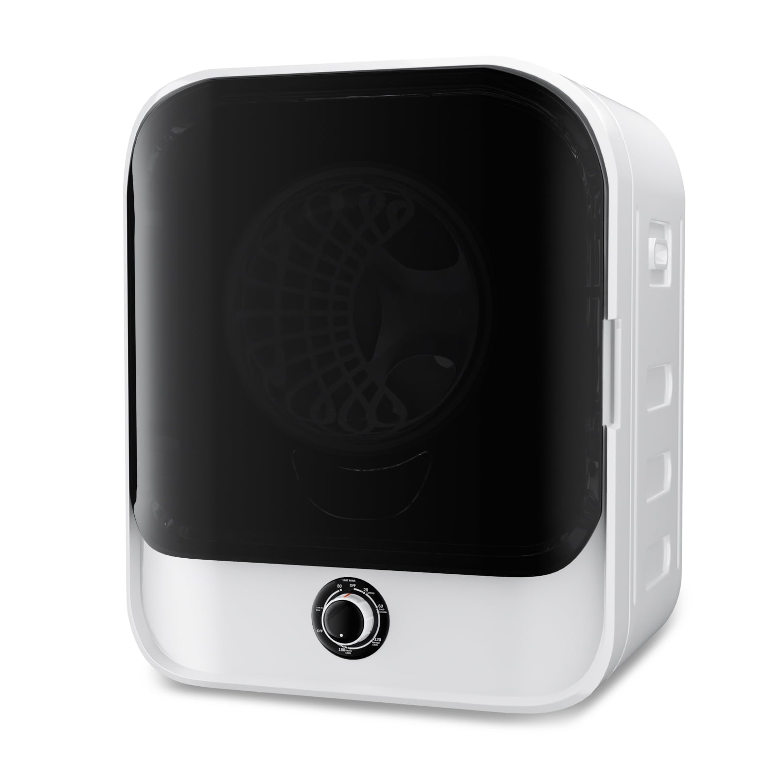 TABU 2.6 Cu.Ft. Portable Clothes Dryer, 110V Electric Clothes Dryer with Stainless Steel Tub & Control Knob, for Apartments, Dorm, RV, Black