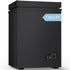 DISHUP 3.5 Cu.Ft Chest Freezer, Small Deep Freezer with Removable Basket, Adjustable Temperature, for Home/Office/Garage/Bar