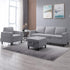 ijuicy Sectional Sofa Set,3PCS Living Room Furniture Couch Sets with Movable Storage Ottoman & Side Pockets,Include Sofa,Loveseat&Chair