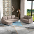 CECER Sectional Sofa Couches Set for Living Room (3-Seater Sofa&Single Sofa/Dark Grey