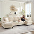 MUZZ U Shaped Sectional Sofa, Couches and Sofas with Double Chaise, Sectionals for Living Room
