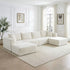 Mjkone 117" Modular Sectional Sofa,Oversized L Shaped Cloud Sectional Couch,Corduroy 4 Seater Couches and Sofas for Living Room,