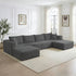 Mjkone 117" Modular Sectional Sofa,Oversized L Shaped Cloud Sectional Couch,Corduroy 4 Seater Couches and Sofas for Living Room,