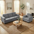 Mjkone 2-Piece Living Room Furniture Sets, Chenille Couch and Loveseat Set, Modern Sectional Sofa Sets for Living Room, Apartment,