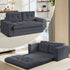 Mjkone 2 in 1 Convertible Sofa Bed,Loveseat Sleeper Sofa bed,Folding Floor Couch for Small Speace,