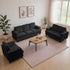 Mjkone 2-Piece Living Room Furniture Sets, Chenille Couch and Loveseat Set, Modern Sectional Sofa Sets for Living Room, Apartment,