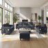 Mjkone 2 Pieces Living Room Furniture Sets, Linen Sectional Sofas and Couches Set with Storage Ottoman for Living Room,