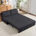 Mjkone 62’’ Leathaire Pull Out Sofa Bed, Loveseat Convertible Sleeper Sofa for Small Living Room/Apartment,