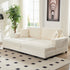 Mjkone 85’’ Loveseat Sectional Sofa with 2 Ottoman,Corduroy Deep Seat Couch with Storage Armrests Living Room Furniture,