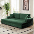 Mjkone 85’’ Loveseat Sectional Sofa with 2 Ottoman,Corduroy Deep Seat Couch with Storage Armrests Living Room Furniture,