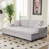 Mjkone 85’’ Loveseat Sectional Sofa with 2 Ottoman,Corduroy Deep Seat Couch with Storage Armrests Living Room Furniture,