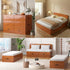 Mjkone Full Murphy Bed with Mattress Included,Murphy Cabinet Bed with Storage Drawers,Multifunctional Cabinet Beds for Living Room/Bedroom