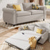 Mjkone Queen Size Convertible Pull Out Sleeper Sofa Bed with Mattress for Living Room, Apartment or Office