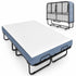 Mjkone Full Size Folding Bed with Mattress,Rollaway Bed for Adults,Foldable Rollaway Bed with Wheels for Bedroom/Guest Room