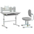 CECER Kids Desk for Girls, Kids Desk and Chair Set with Board, Student's Study Computer Work Station, Writing Table with Hutch and Storage Shelves, Pink