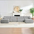 Mjkone 99"W L Shaped Velvet Sectional Sofa with Reversible Chaise,Free Combination Ottoman, 4 Seater Modular Sectional Sofa with Rivet Trim, Convertible Sofa Couches for Living Room