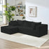 Mjkone Modular Sectional Sofa with Chaise,Corduroy L-Shaped Cloud Couch,Oversized Sleeper Couches for Living Room,