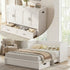 Mjkone Murphy Bed Queen with Mattress, Cabinet Bed with Storage Drawers and USB Charging Station,Murphy Chest Bed for Small Space