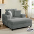 Mjkone Oversized Accent Chair with Ottoman for Living Room, Single Indoor Lounge Sofa Armchair with Storage Armrests,
