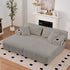 Mjkone 85’’ Loveseat Sectional Sofa with 2 Ottoman,Corduroy Deep Seat Couch with Storage Armrests Living Room Furniture,