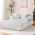 Mjkone Oversized Chaise Lounge Chair Indoor,Corduroy Upholstered Cloud Sleeper Sofa,Deep Seat Sofa for Living Room/Bedroom,