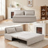 Mjkone Convertible Sofa Bed Queen Size,Linen Pull Out Sofa Bed with Cushions&Throw Pillows,Revesible Sleeper Couch for Apartment/Small Spaces