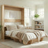 Mjkone Murphy Wall Bed Queen Size,Wall Bed with Shelves,Multifunctional Murphy Bed for Small Space/Bedroom/Guest Room,White