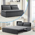Mjkone 3-in-1 Convertible Sleeper Sofa Bed, 63"Pull Out Bed for Apartment/Small Space, Upholstered Futon Sofa Bed